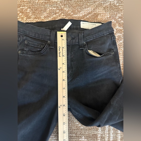 rag & bone Faded Black Flare Jeans - Picture 7 of 7